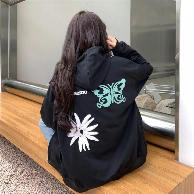 Autumn 2022 Black Butterfly Hoodie for Women — feature 13