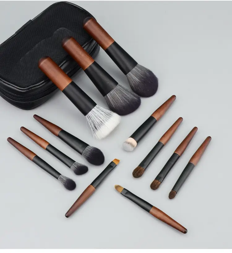 12-Piece Mini Makeup Brush Set with Zipper Case — feature 18