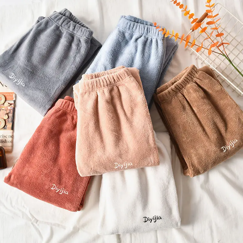 Women's Winter Warm Coral Fleece Pants - Image 8