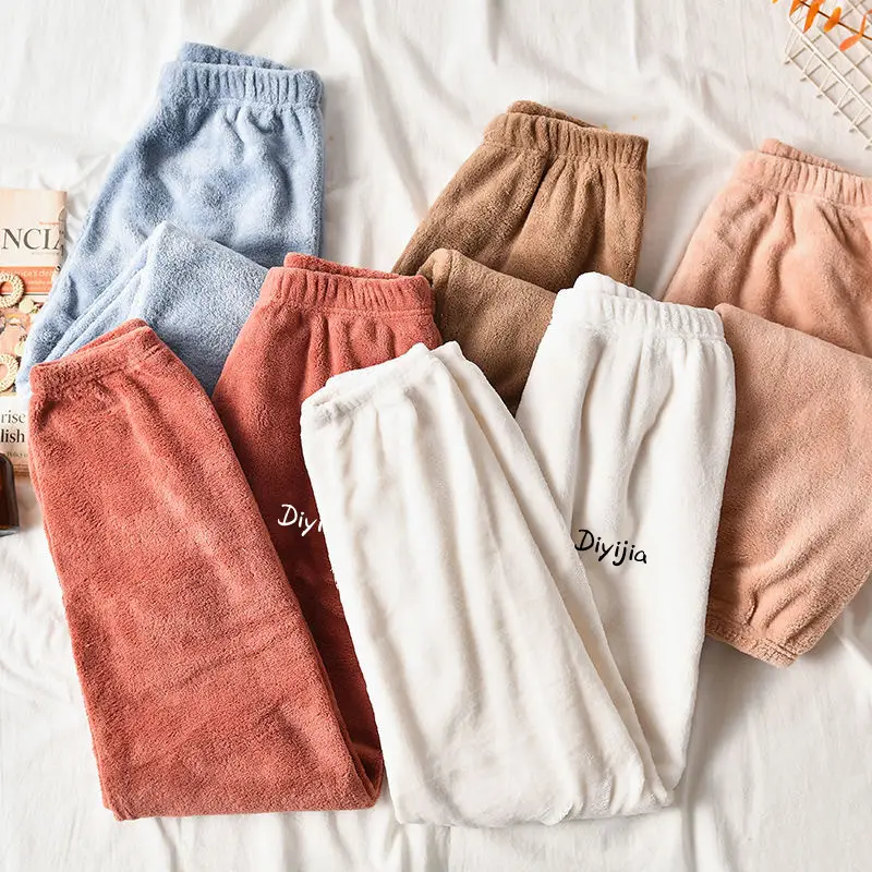 Women's Winter Warm Coral Fleece Pants - Image 10
