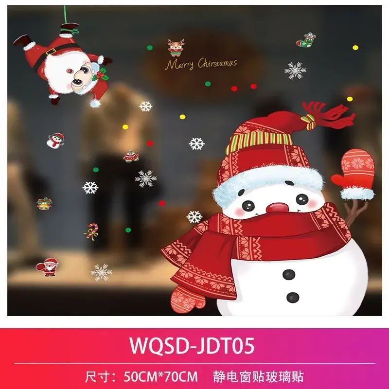 New Year Christmas Window Stickers Electrostatic Glass Decor - Image 17