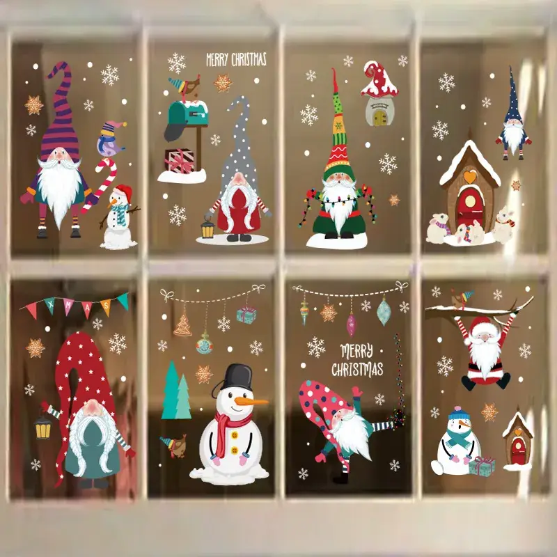 New Year Christmas Window Stickers Electrostatic Glass Decor - Image 19