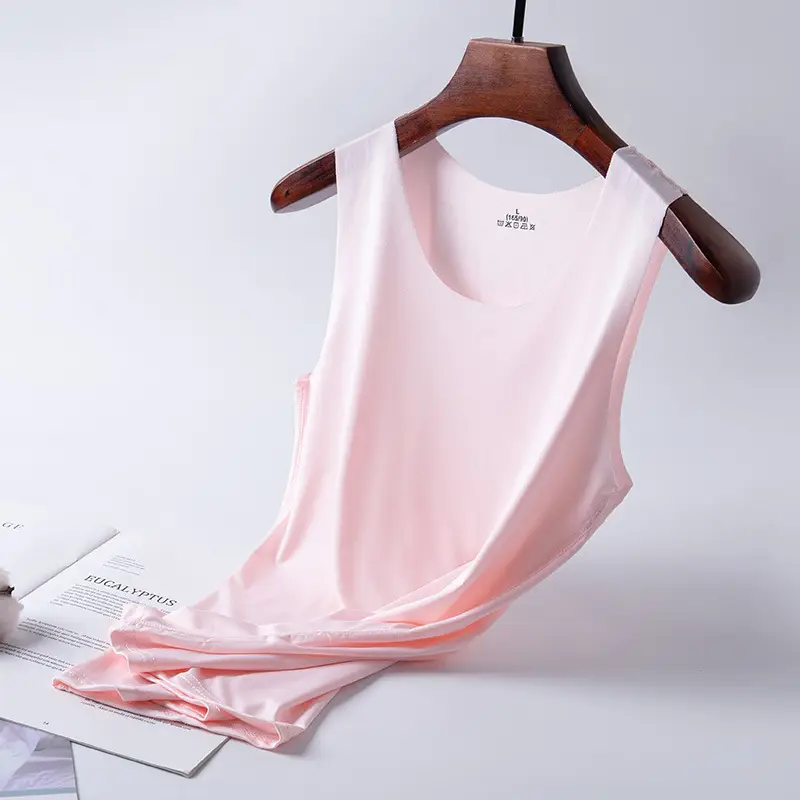 Summer Women's Seamless Ice Silk Vest Thin Suspbottomer Women's Sleeveless Versatile Top Bottoming Wholesale