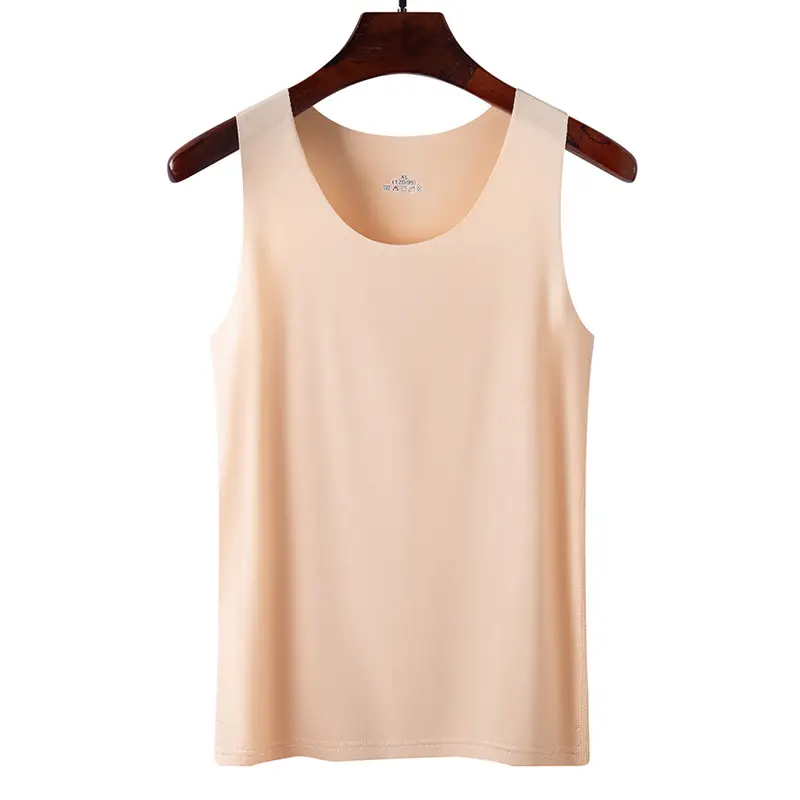 Summer Women's Seamless Ice Silk Vest Thin Suspbottomer Women's Sleeveless Versatile Top Bottoming Wholesale