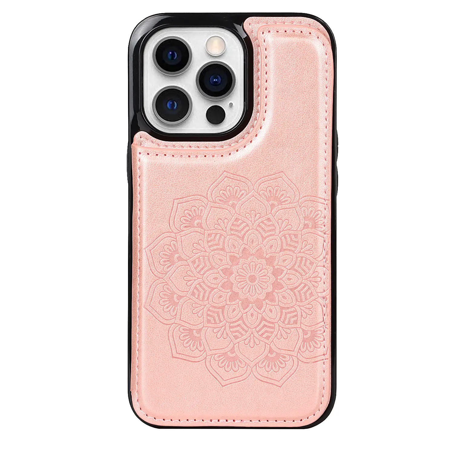 Mandala Embossed Leather Case for iPhone 14 - Image 8