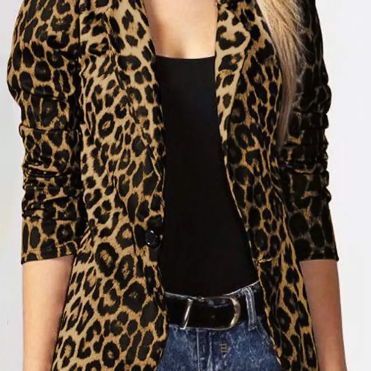 Leopard Print Commuter Jacket Black Short Sleeve - Image 7
