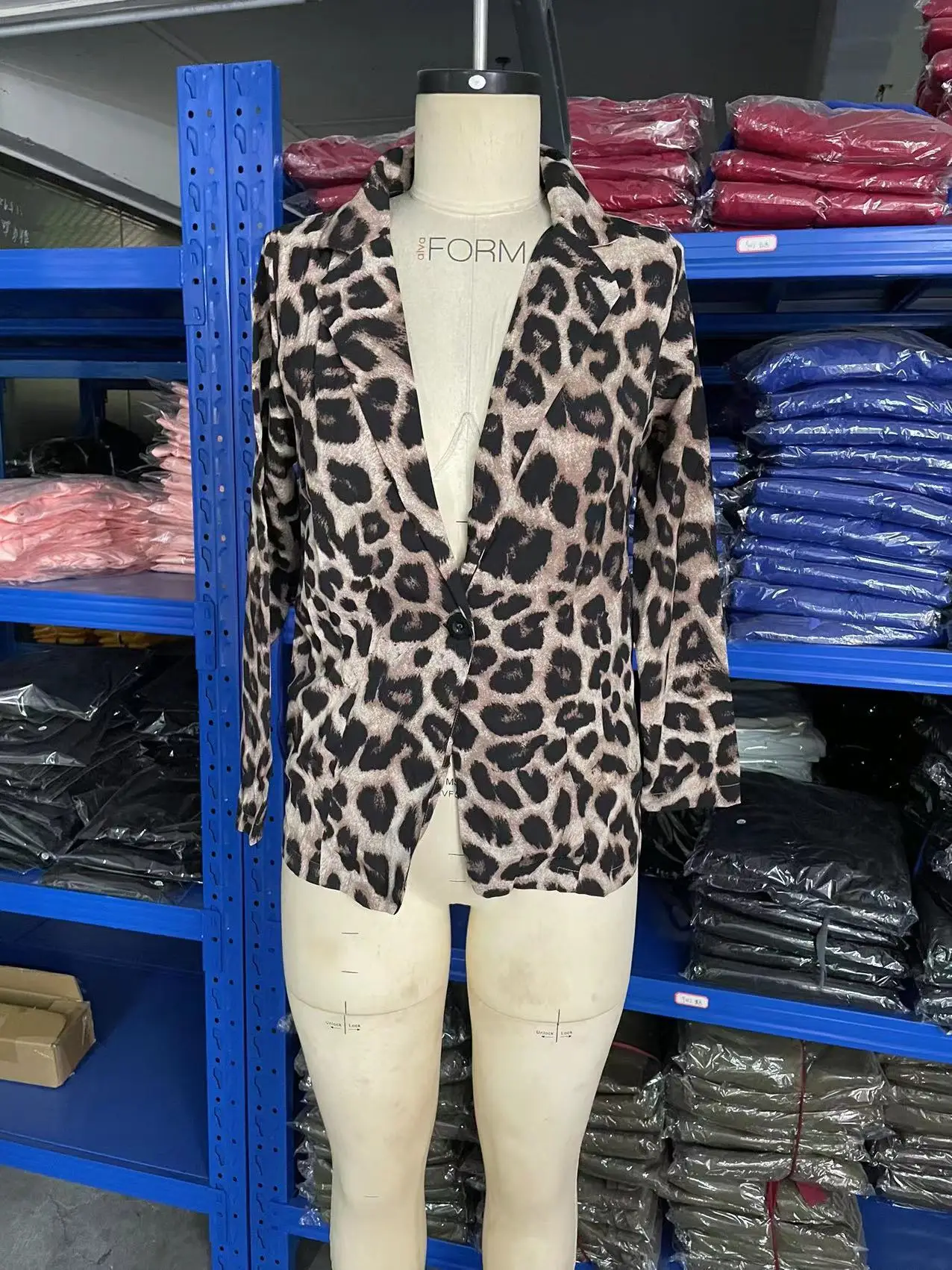Leopard Print Commuter Jacket Black Short Sleeve — feature 3