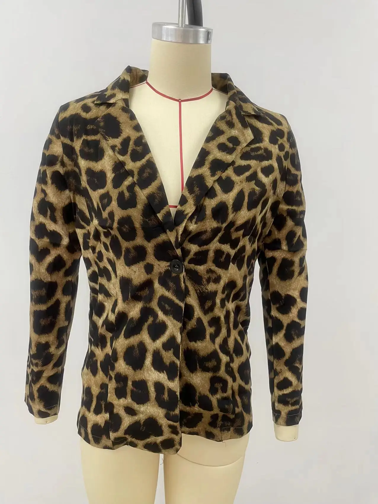 Leopard Print Commuter Jacket Black Short Sleeve — feature 6