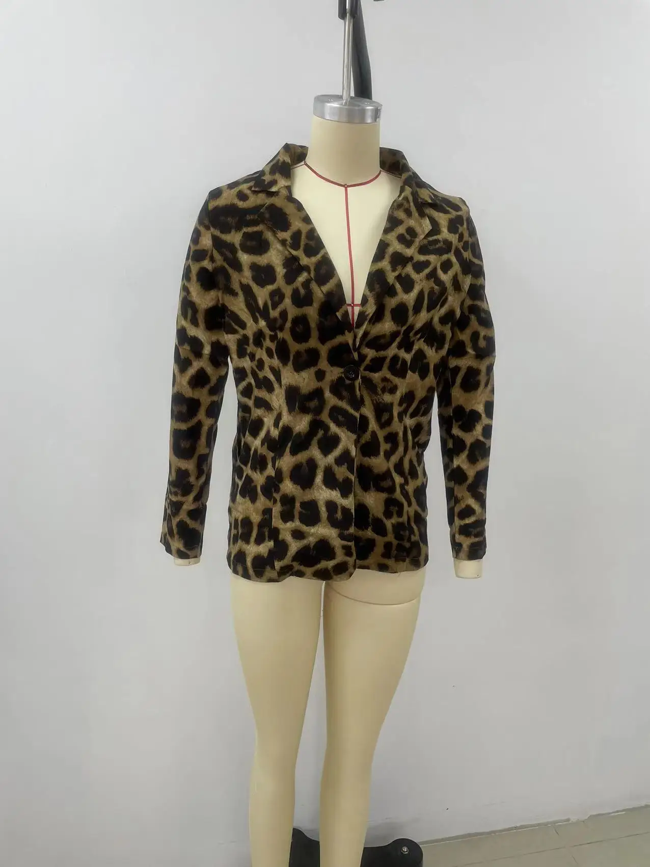 Leopard Print Commuter Jacket Black Short Sleeve — feature 7
