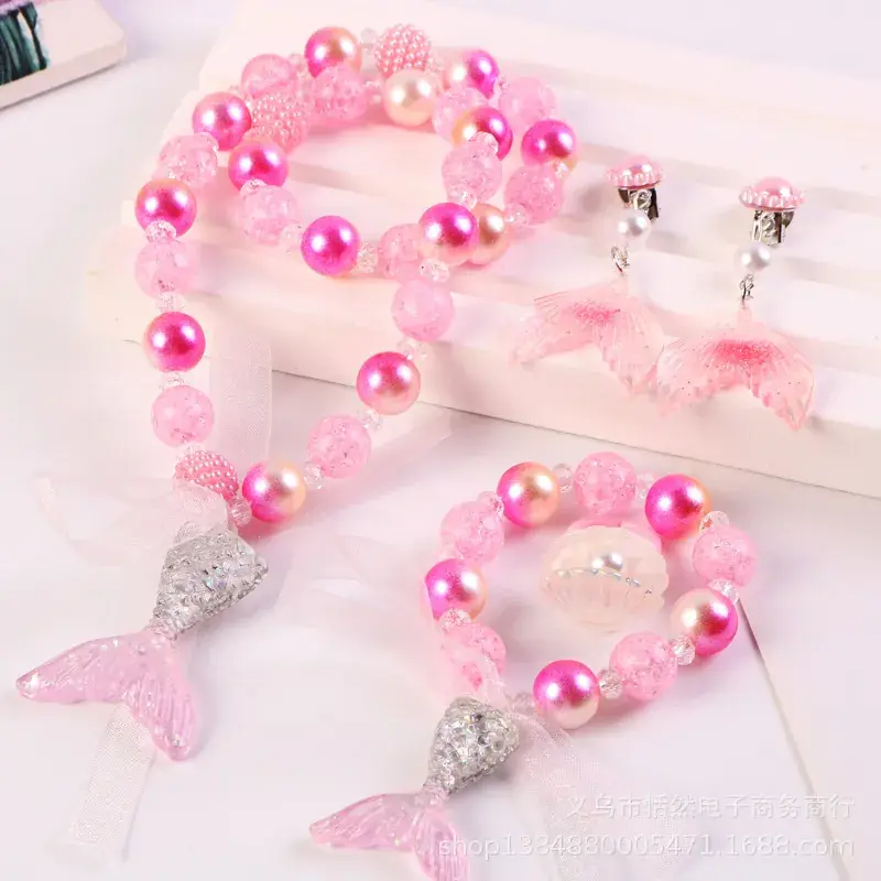 1# pink fishtail 5 piece set (cardboard packaging)