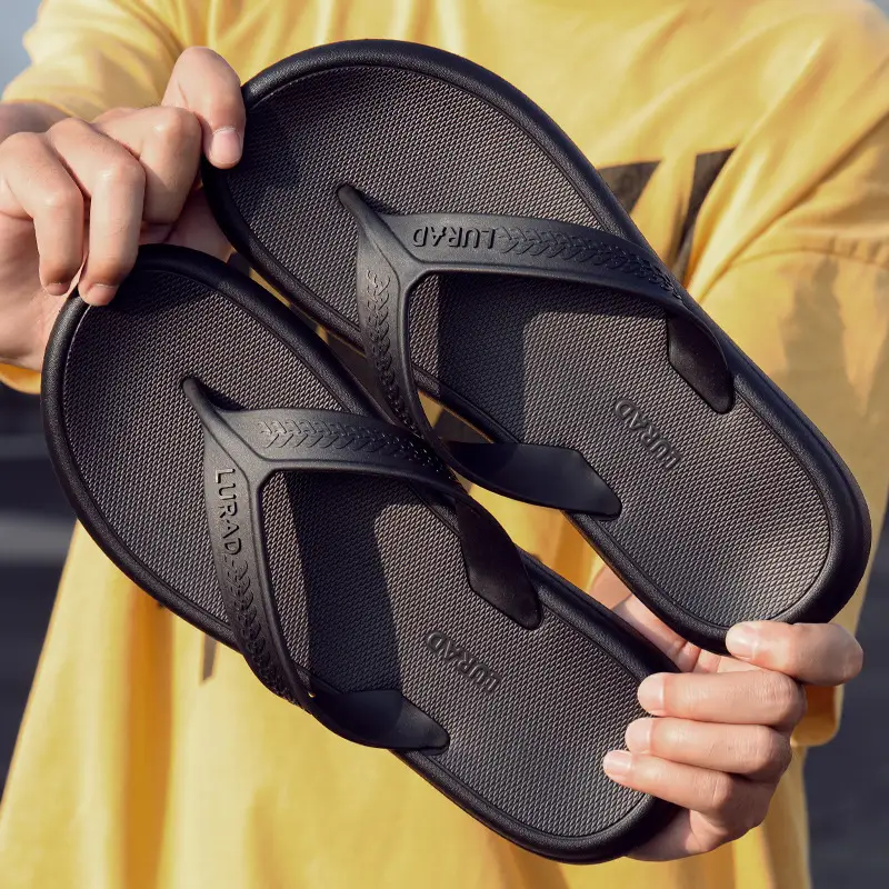 Men Women Black EVA Flip Flops Summer Non Slip