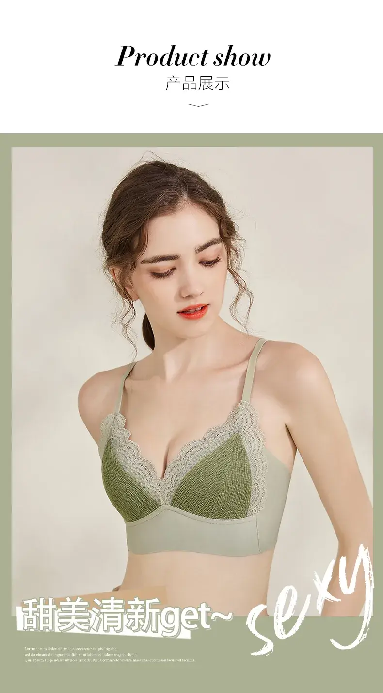 French Lace Bra Silk Lining No Wire Underwear — feature 17