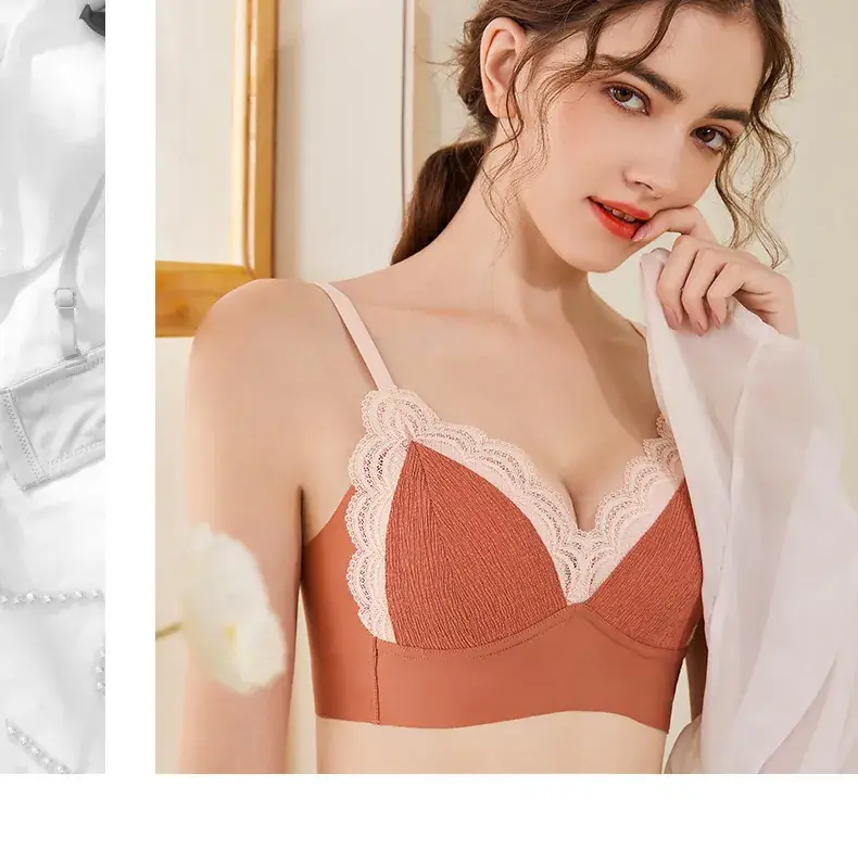 French Lace Bra Silk Lining No Wire Underwear — feature 19