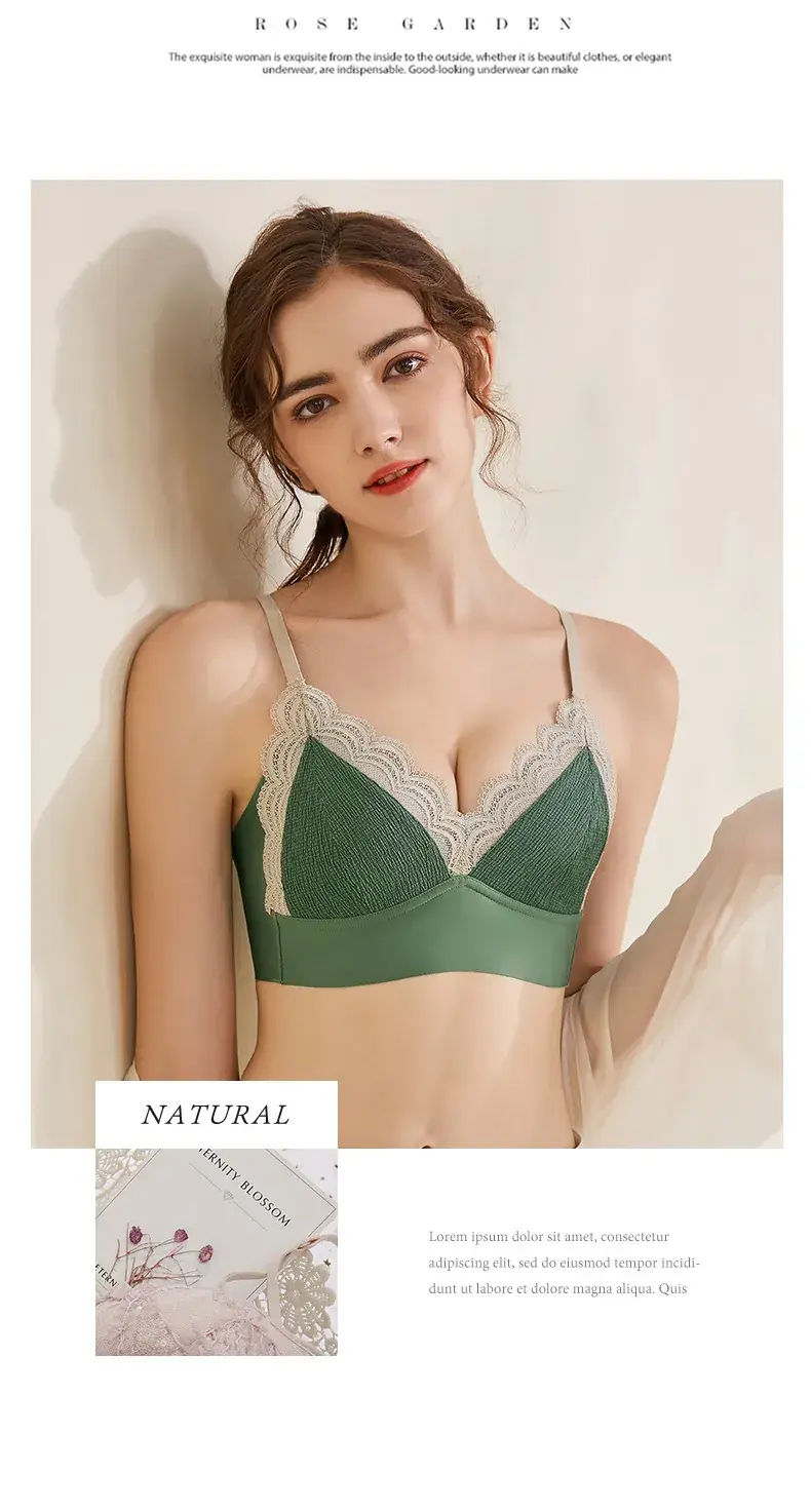 French Lace Bra Silk Lining No Wire Underwear — feature 20