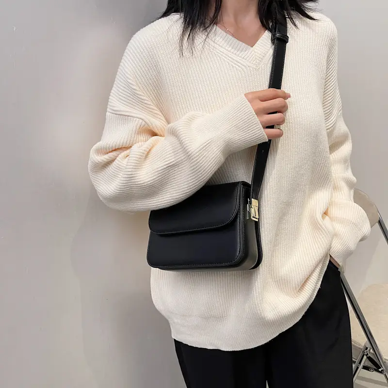 Women's White Square Crossbody Bag 2021 New Trend - Image 5