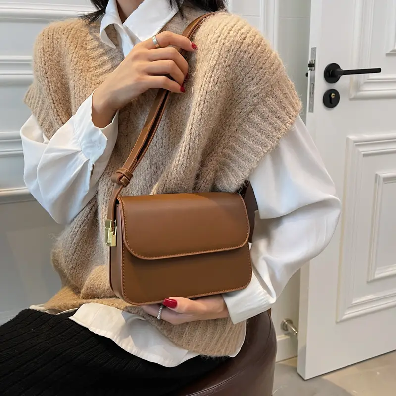 Women's White Square Crossbody Bag 2021 New Trend - Image 6