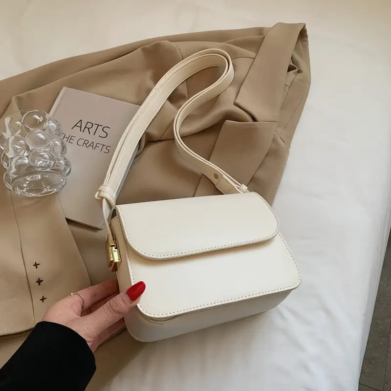 Women's White Square Crossbody Bag 2021 New Trend - Image 3