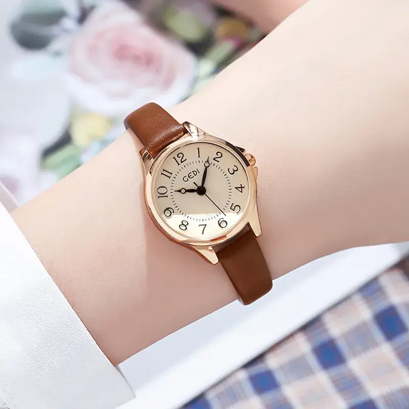 Gold Korean Retro Quartz Watch for Women - Image 6