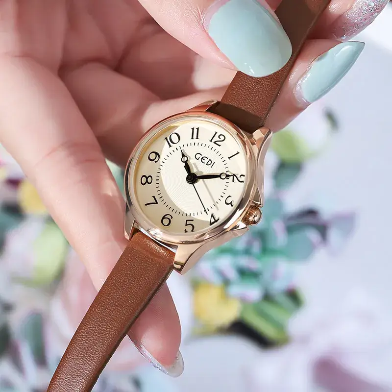 Gold Korean Retro Quartz Watch for Women - Image 7