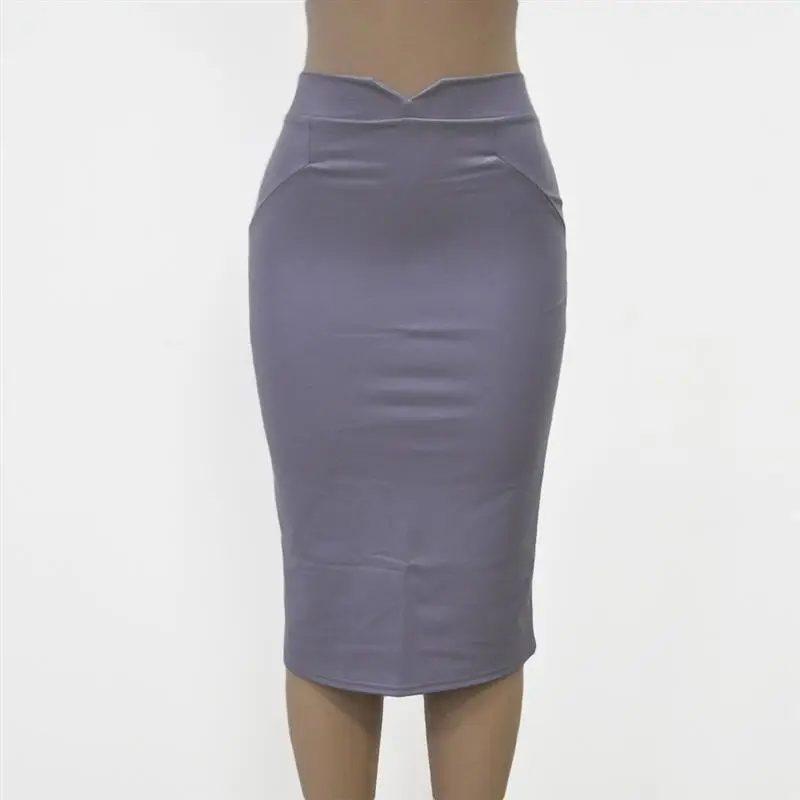 High Waist Lipstick Skirt Tight Fit Purple - Image 4