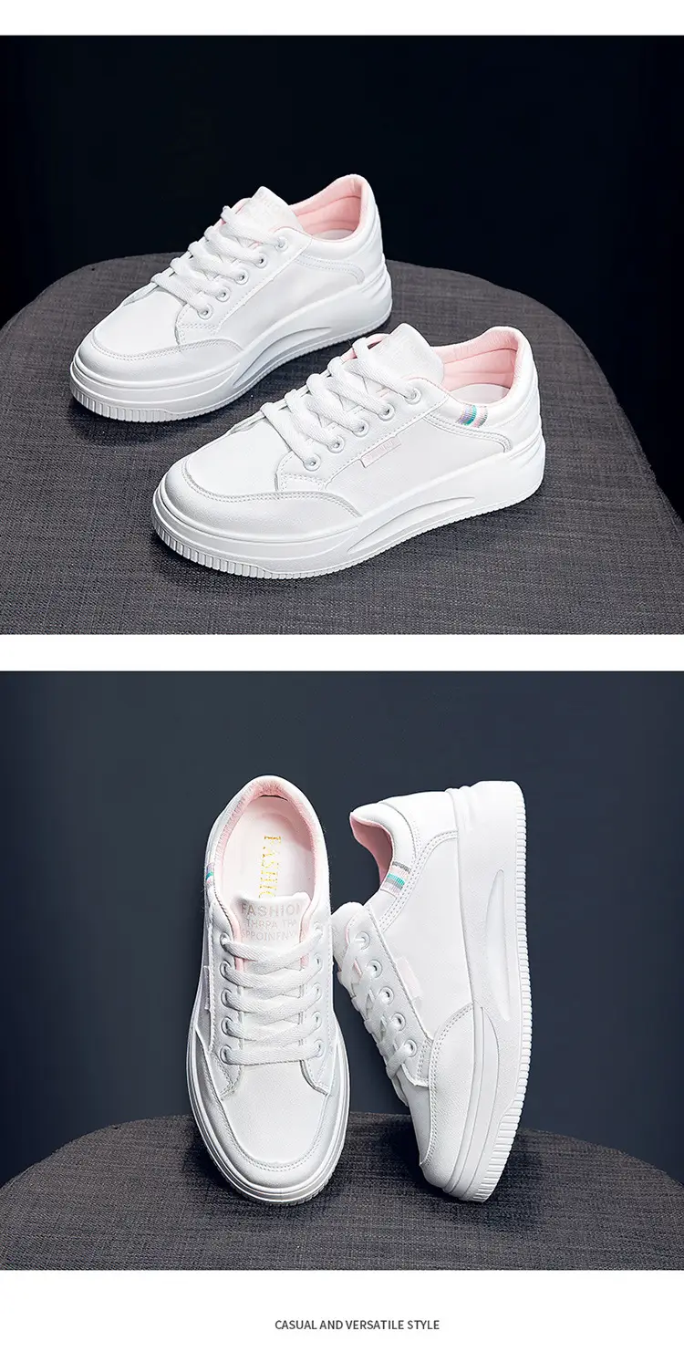 Women White Board Shoes with Thick Sole & Breathable Upper — feature 20