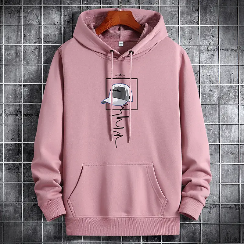 Men Black Printed Hoodie 2021 New Style - Image 9