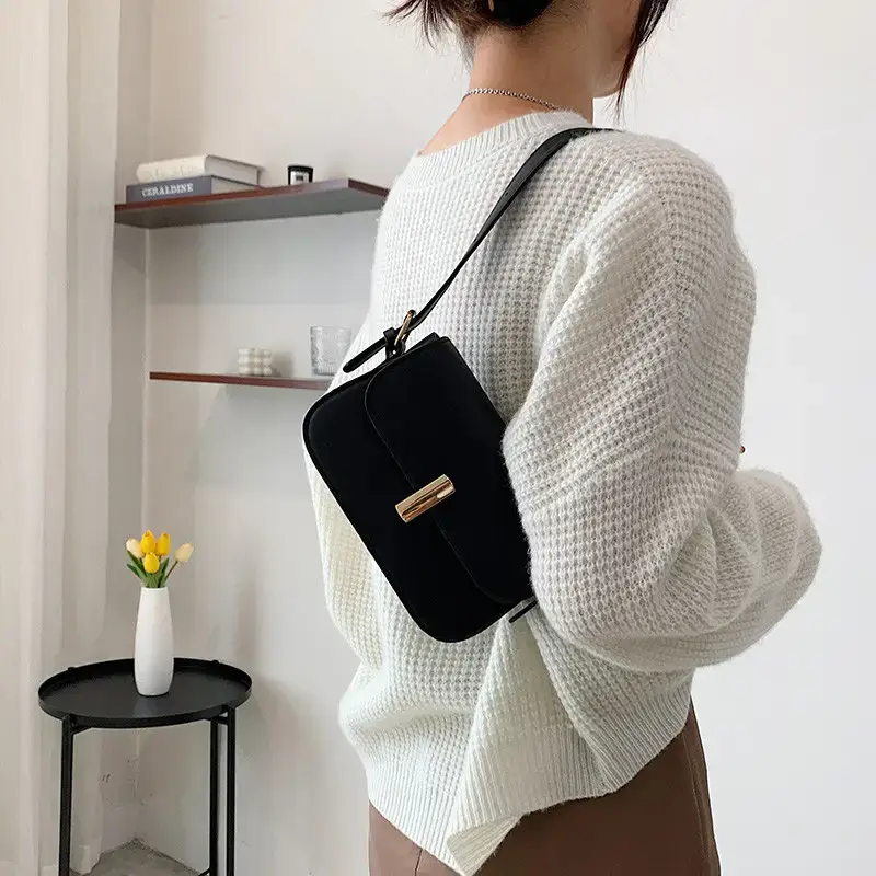 Women's Black Crossbody Bag 2021 New Trendy Casual - Image 6