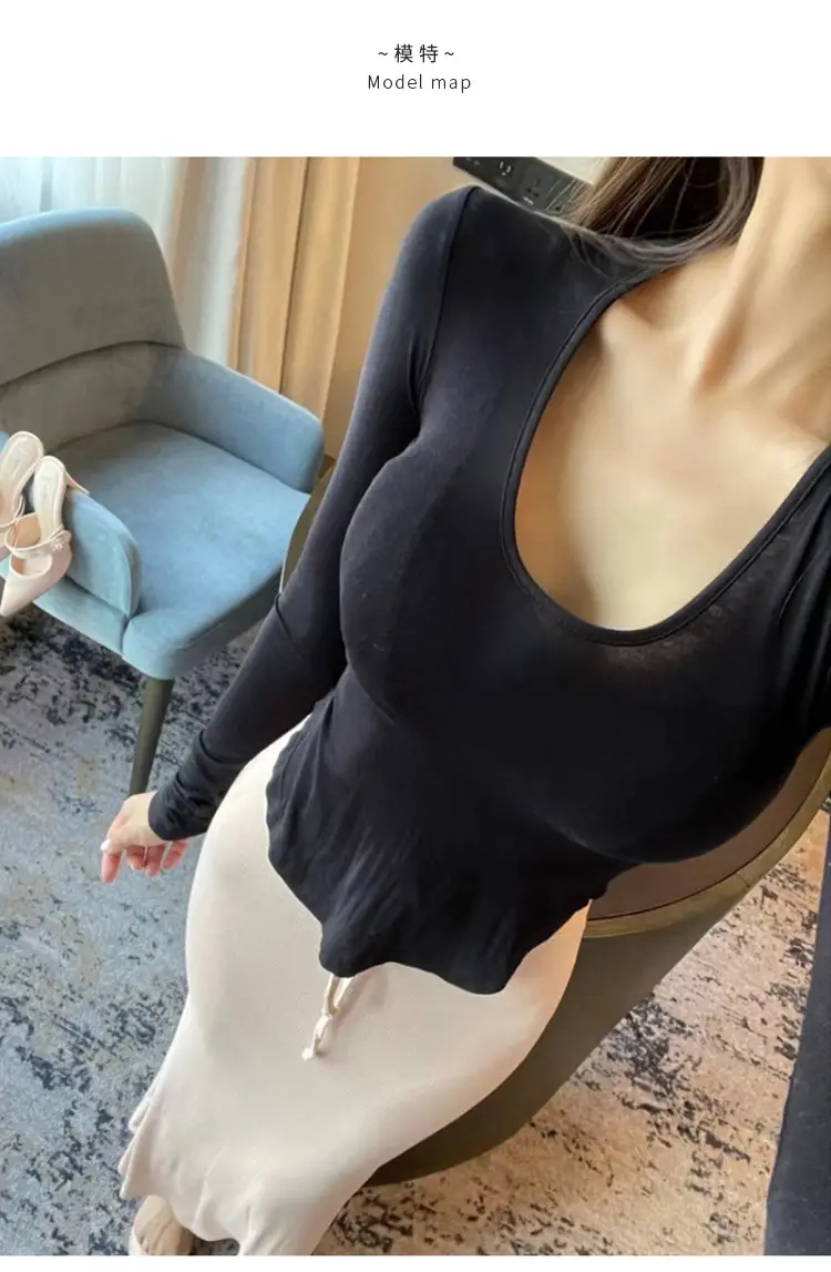 Women's Grey Sparkle Long Sleeve Top with Curved Hem — feature 6