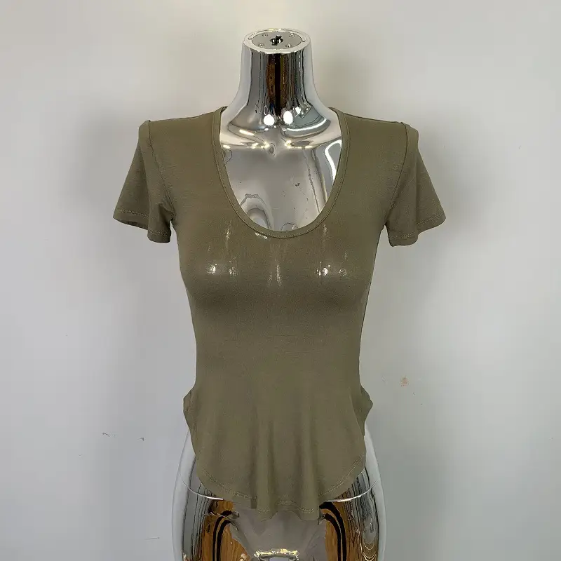 Women's Grey Sparkle Long Sleeve Top with Curved Hem - Image 11