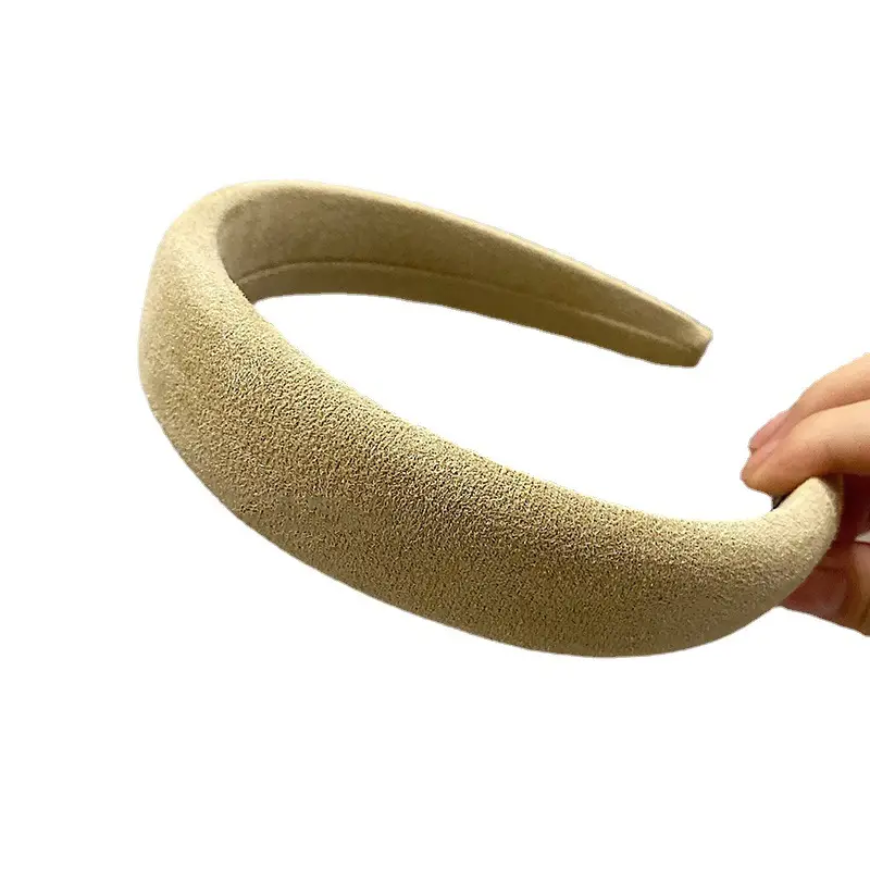 Plush Headband Korean Dongdaemun Spongy Pink Wide Fit - Image 10