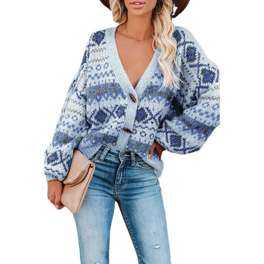 Women's V-Neck Knitted Cardigan Sweater Coat Winter New - Image 4