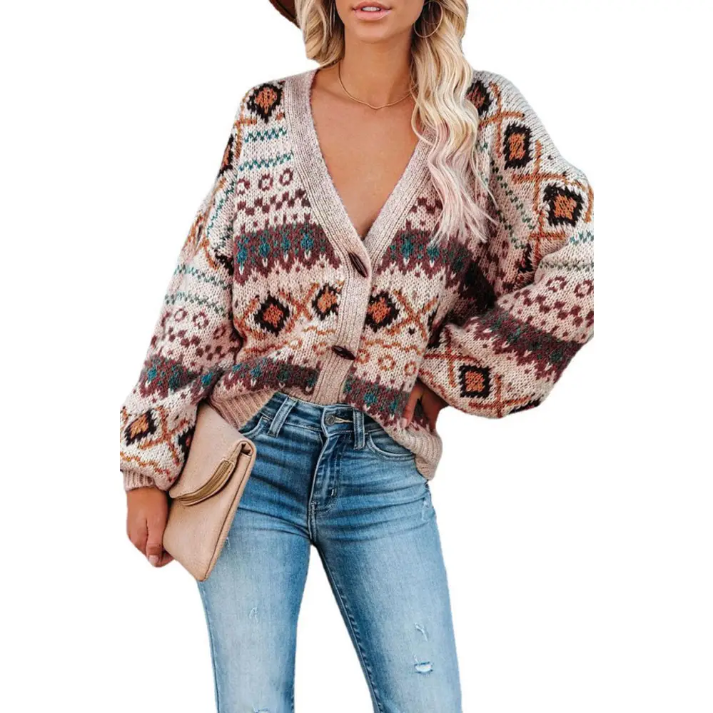 Women's V-Neck Knitted Cardigan Sweater Coat Winter New - Image 5