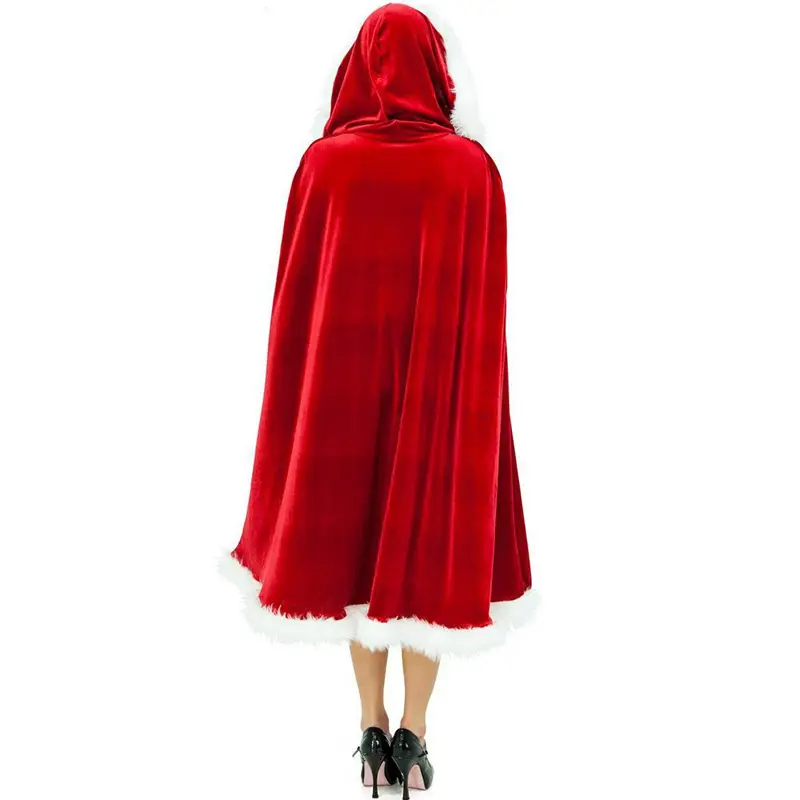 Red Hooded Christmas Cloak for Kids & Adults - Image 6