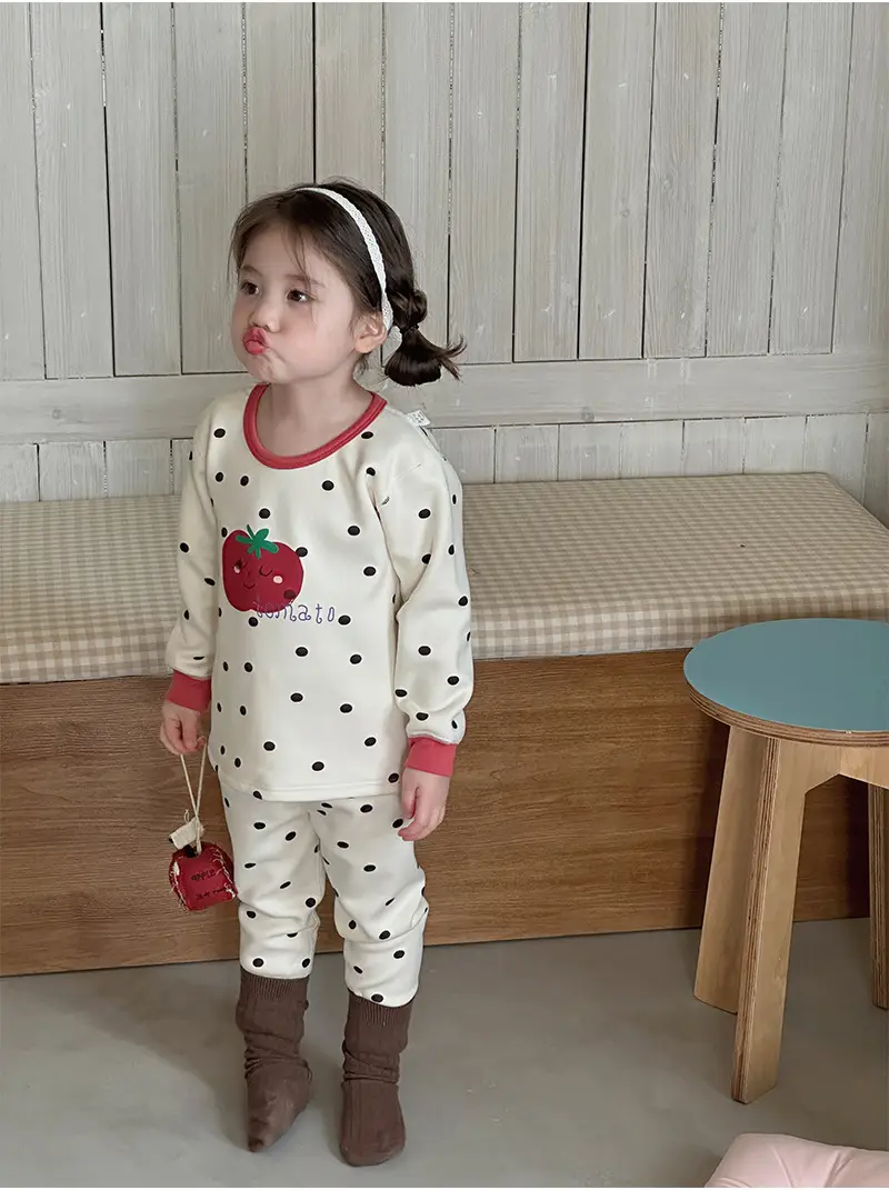 Anmeiya Children's Polka Dot Pajamas Set — feature 14