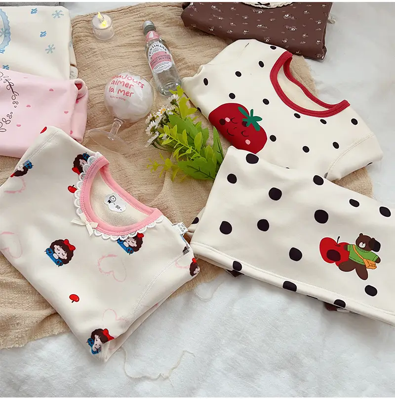 Anmeiya Children's Polka Dot Pajamas Set — feature 24
