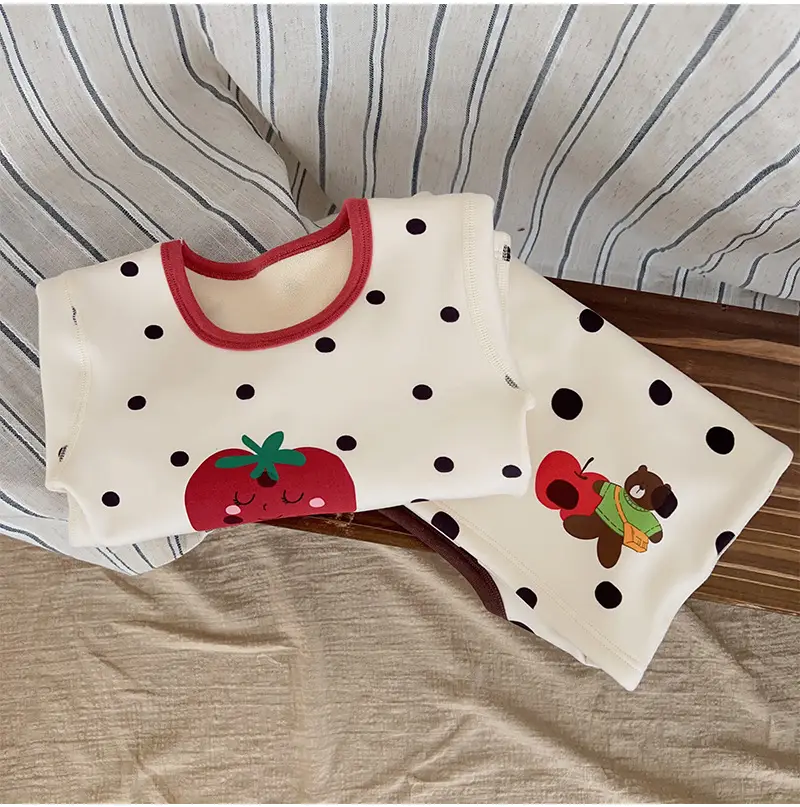 Anmeiya Children's Polka Dot Pajamas Set — feature 28