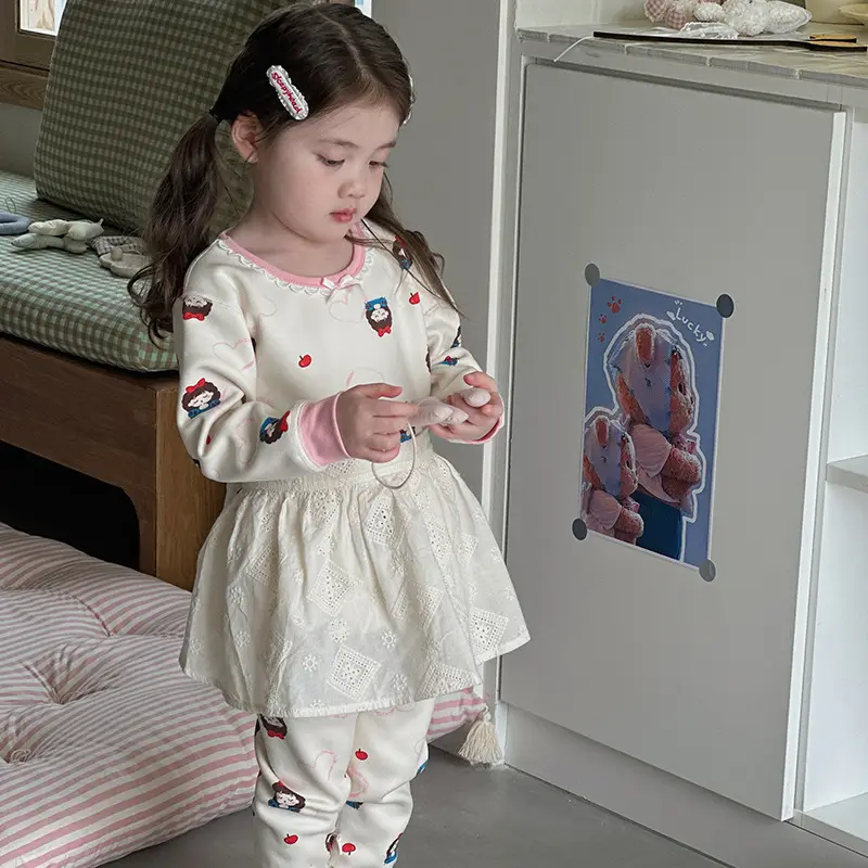 Anmeiya Children's Polka Dot Pajamas Set - Image 5