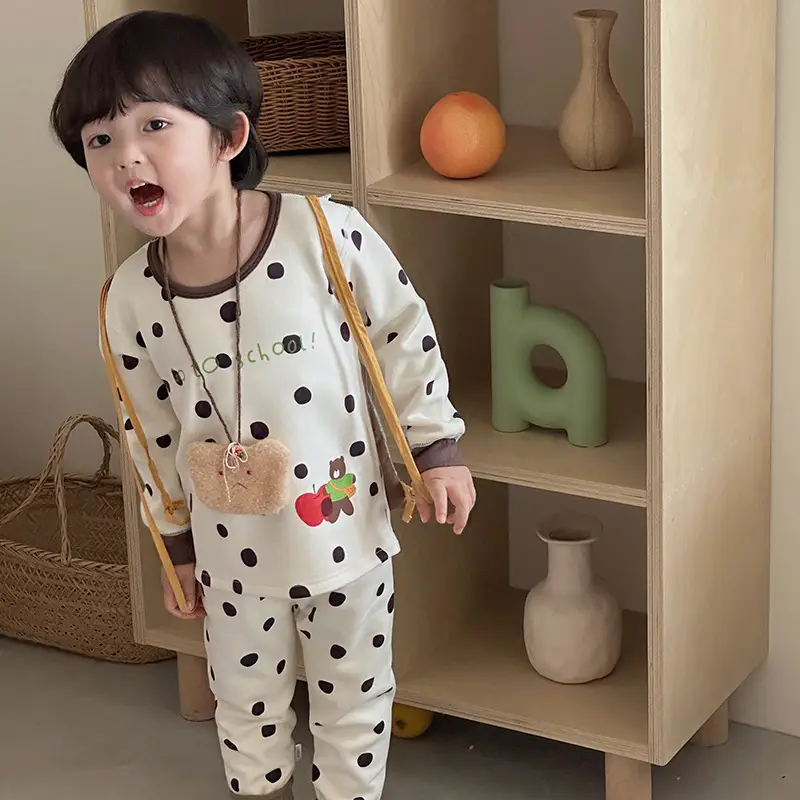Anmeiya Children's Polka Dot Pajamas Set - Image 6