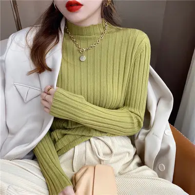 2025 Knitted Turtle Collar Shirt Tops for Women - Image 9