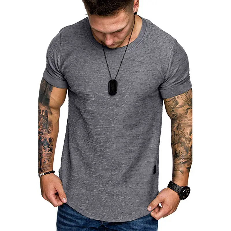 Men's White Bamboo Cotton Round Neck T-Shirt - Image 10