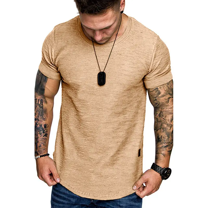 Men's White Bamboo Cotton Round Neck T-Shirt - Image 2