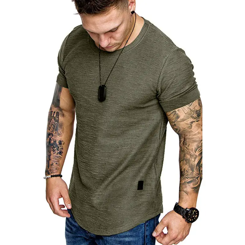 Men's White Bamboo Cotton Round Neck T-Shirt - Image 4