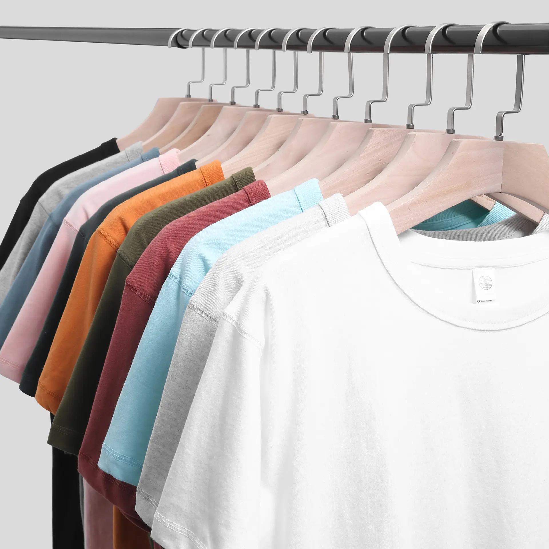 Couple T-Shirt 270g Combed Cotton Green Round Neck Short Sleeve — feature 1