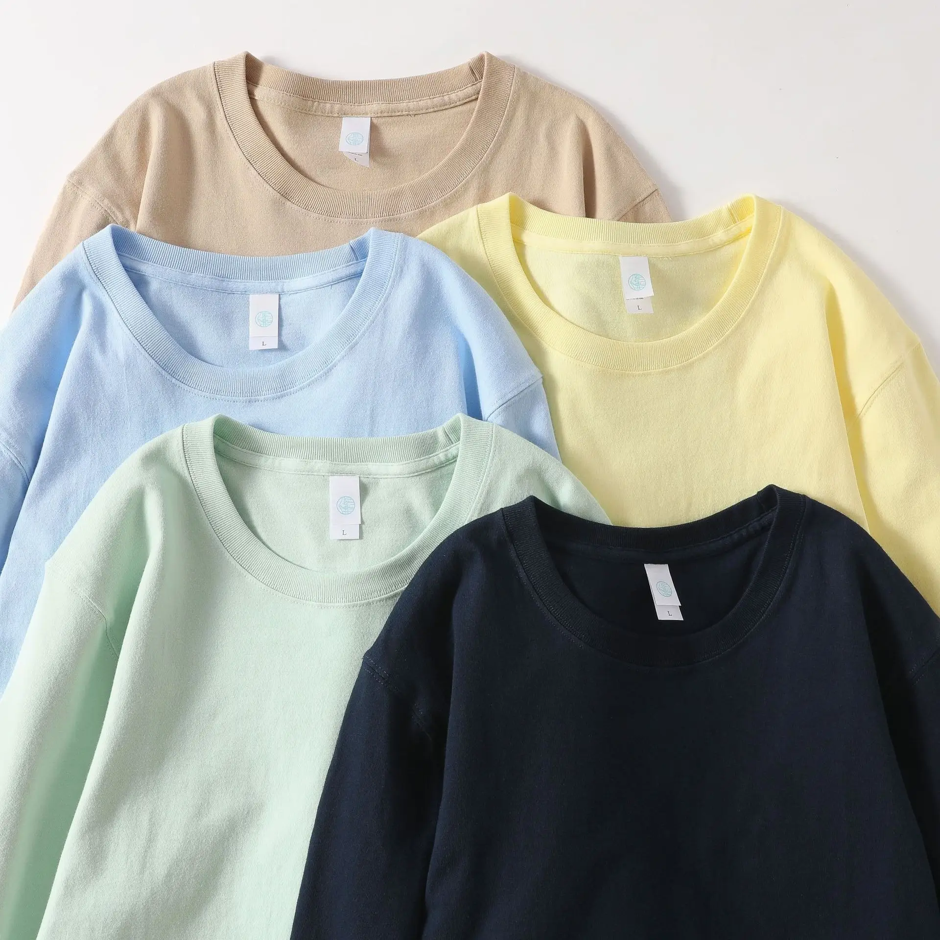 Couple T-Shirt 270g Combed Cotton Green Round Neck Short Sleeve — feature 10