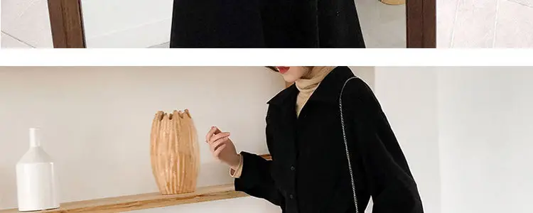 Black Long Dress Women's Retro French Style Small — feature 12