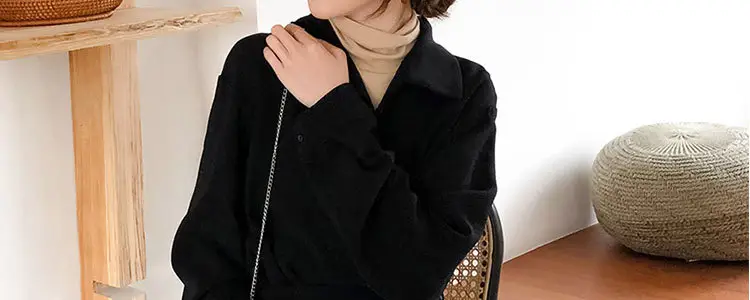 Black Long Dress Women's Retro French Style Small — feature 15