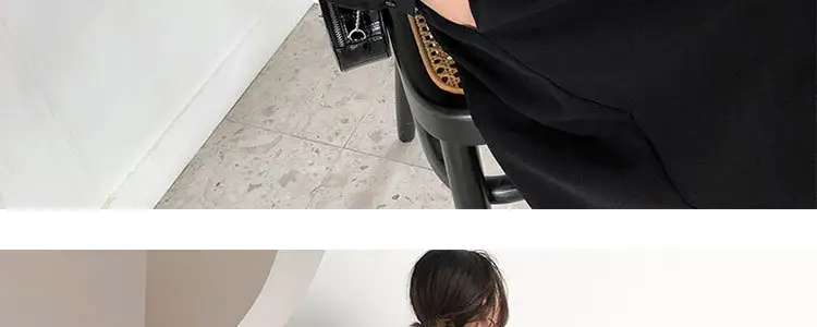 Black Long Dress Women's Retro French Style Small — feature 22