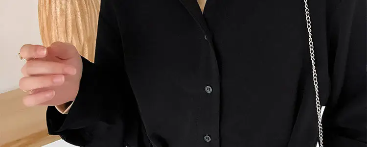 Black Long Dress Women's Retro French Style Small — feature 8