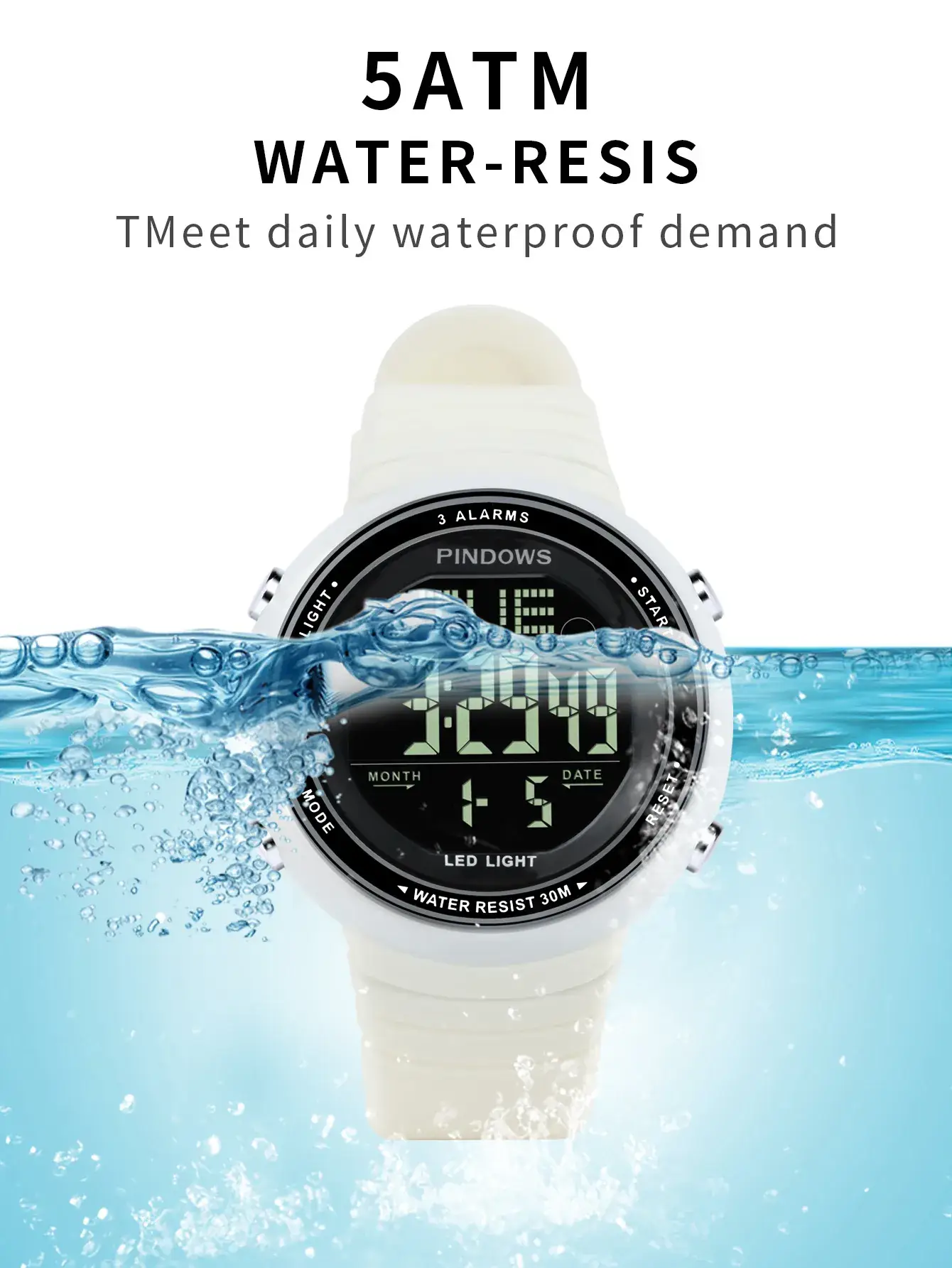 Luminous Digital Watch for Men Women 32999 — feature 14