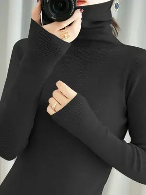 Women Thickened Pile Collar Long Sleeve Puff Top - Image 5